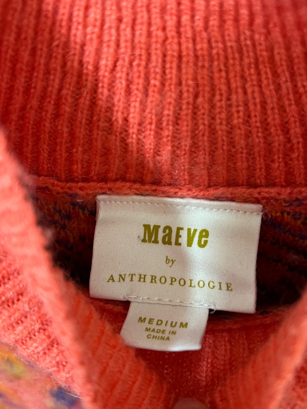 Anthropologie Maeve Holly Knit Mock Neck Sweater M - Picture 5 of 7